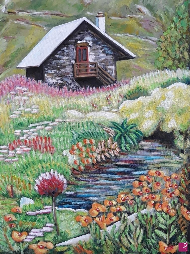 quadri in vendita online - GIARDINO CHANOUX - PICCOLO SAN BERNARDO (2020)