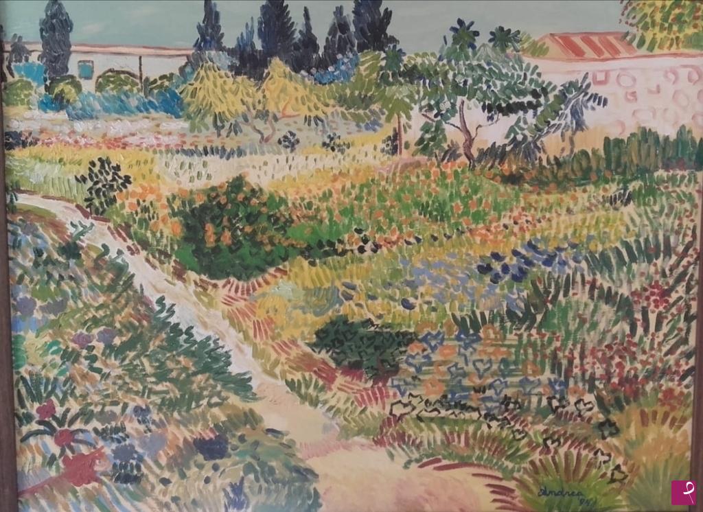 quadri in vendita online - Giardino fiorito