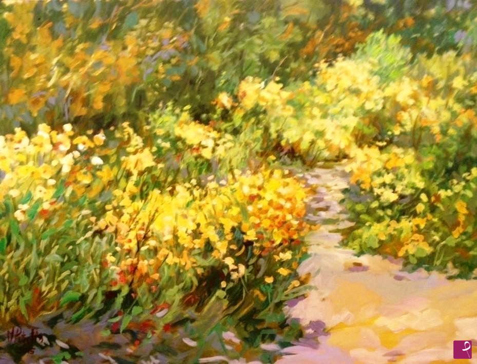 quadri in vendita online - giardino fiorito