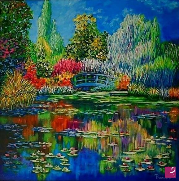 quadri in vendita online - Giardino in fiore
