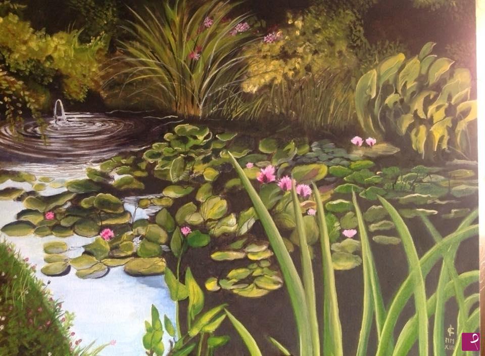quadri in vendita online - Giardino ninfee