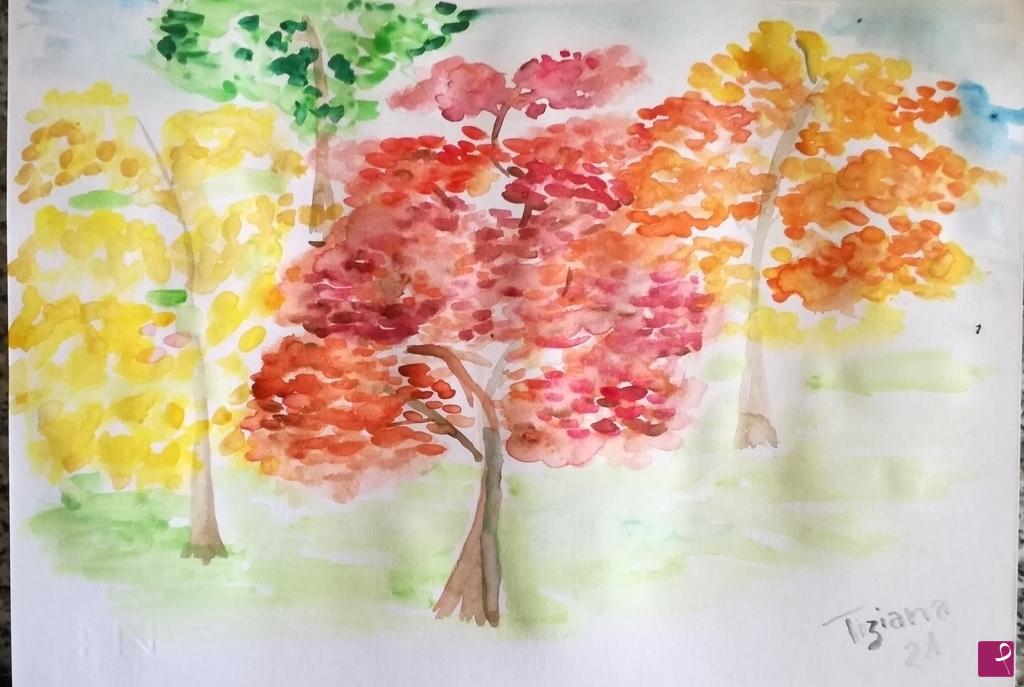 quadri in vendita online - GIARDINO SIGURTÀ i colori degli aceri