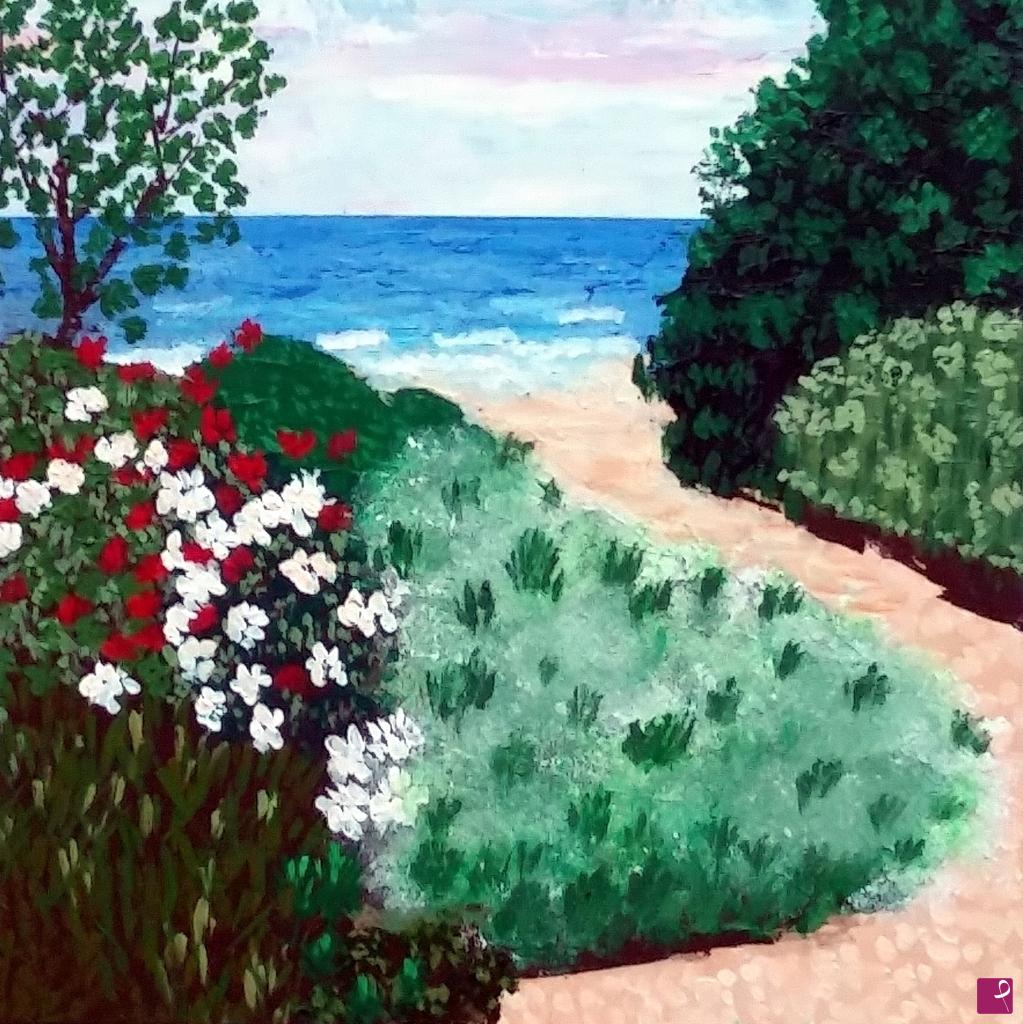 quadri in vendita online - GIARDINO SUL MARE