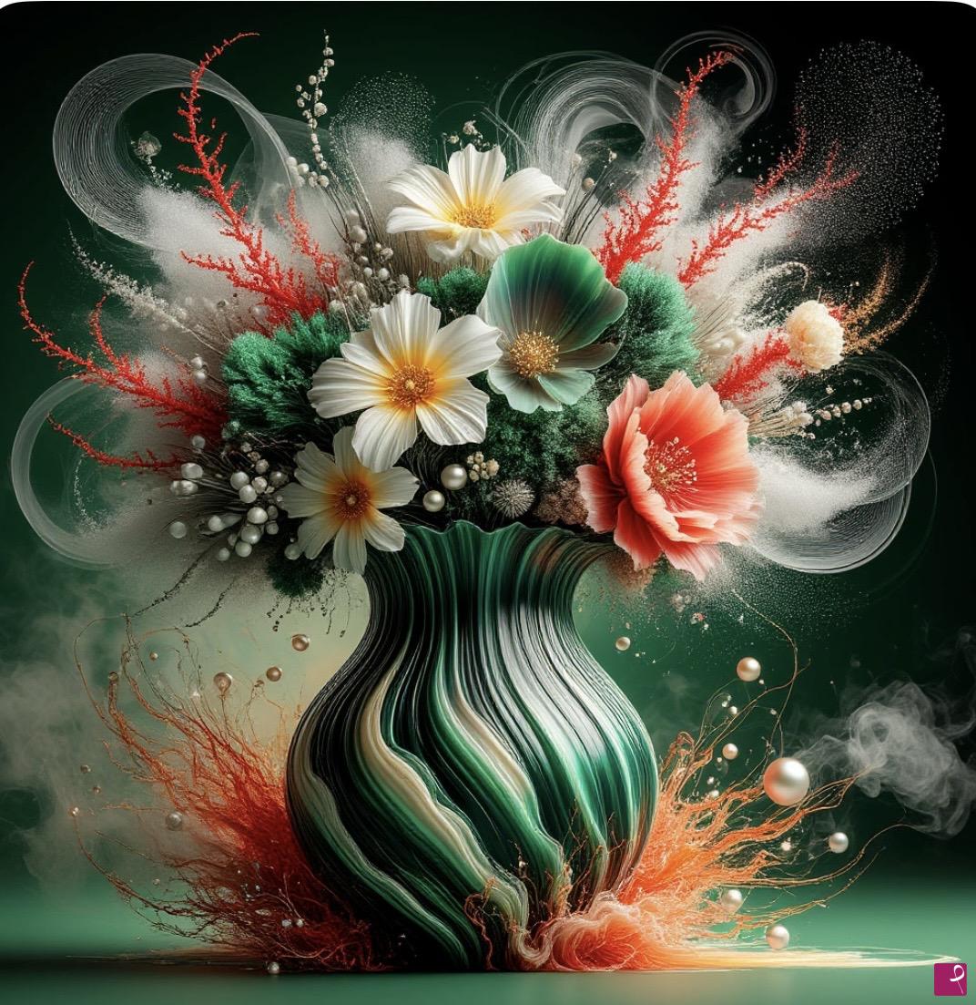 quadri in vendita online - Gift bouquet in a vase