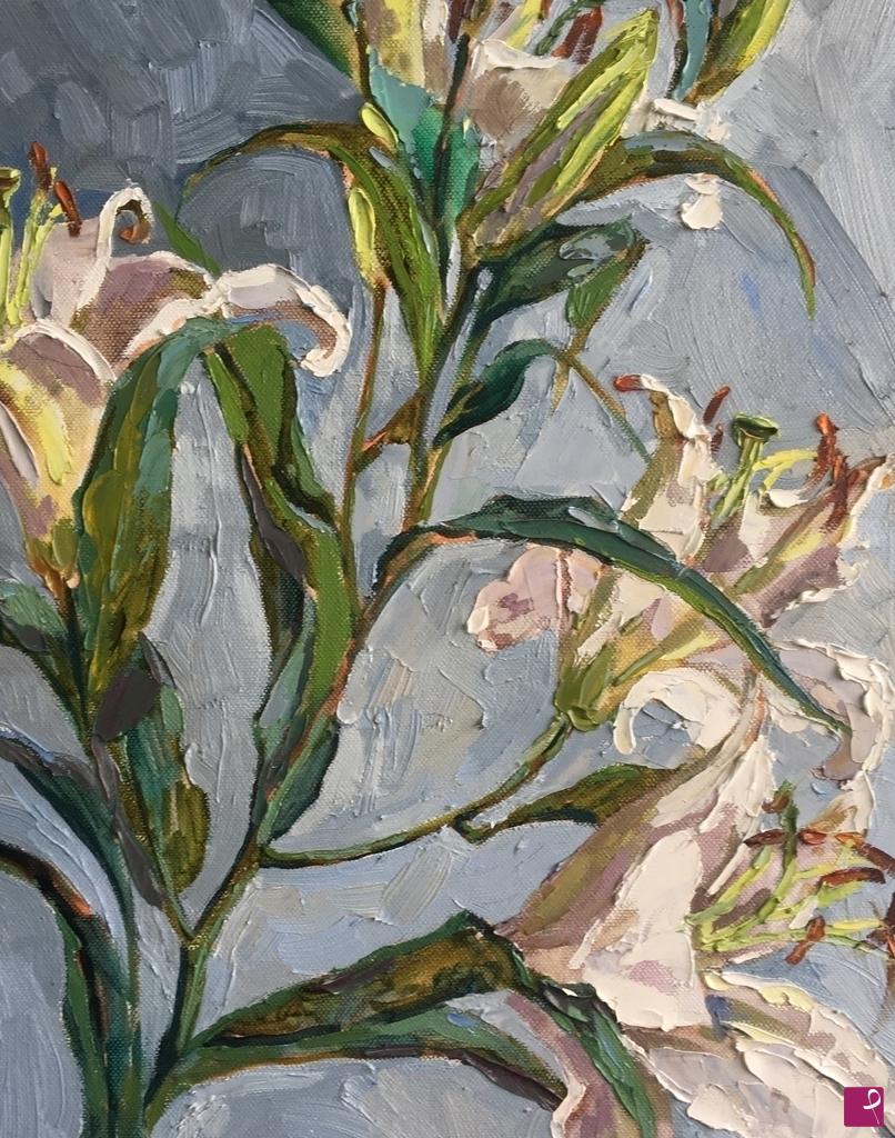 quadri in vendita online - GIGLI  BIANCHI