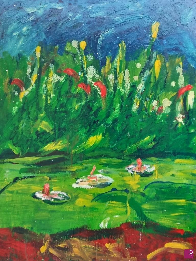 quadri in vendita online - Gigli d'acqua