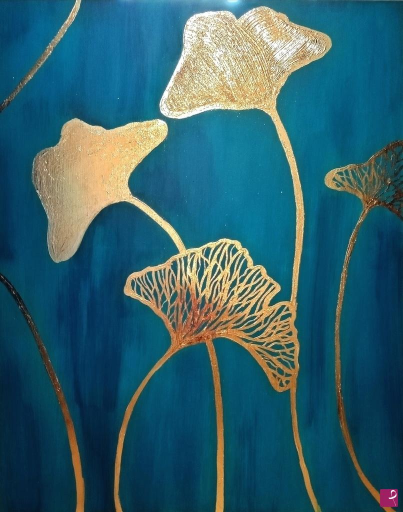 quadri in vendita online - Ginkgo Blu 