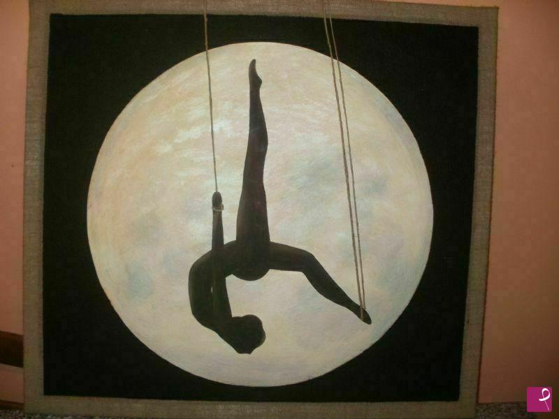 quadri in vendita online - Ginnasta al chiaro di luna