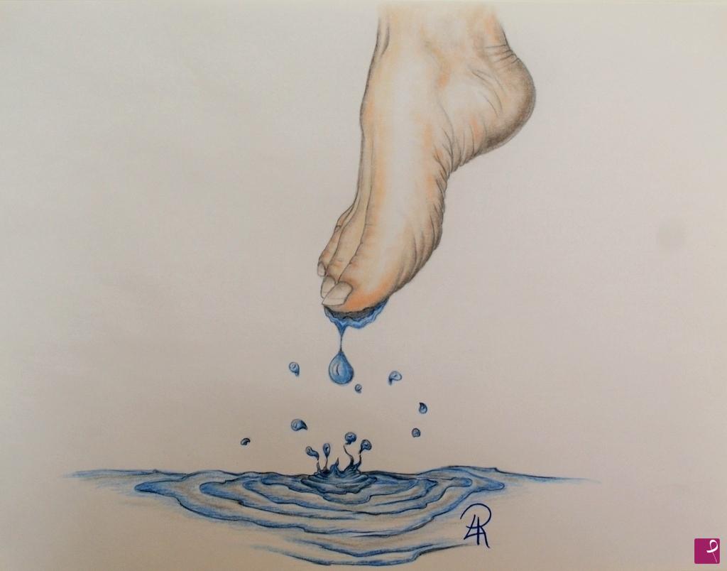 quadri in vendita online - Giocando con l'acqua