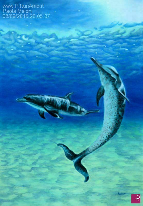 quadri in vendita online - Giochi sott'acqua...