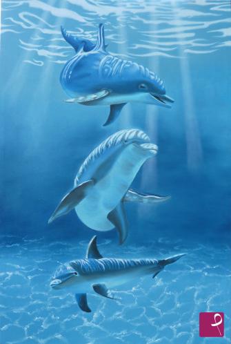 quadri in vendita online - Giochi sott'acqua II