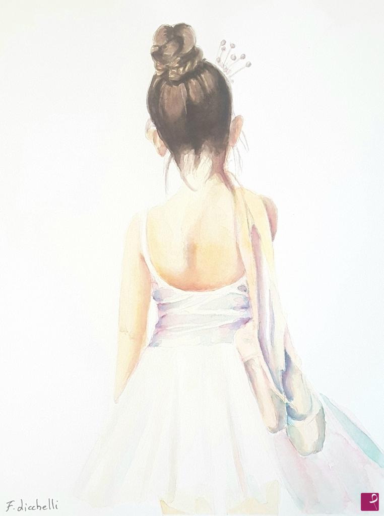 quadri in vendita online - Giovane ballerina