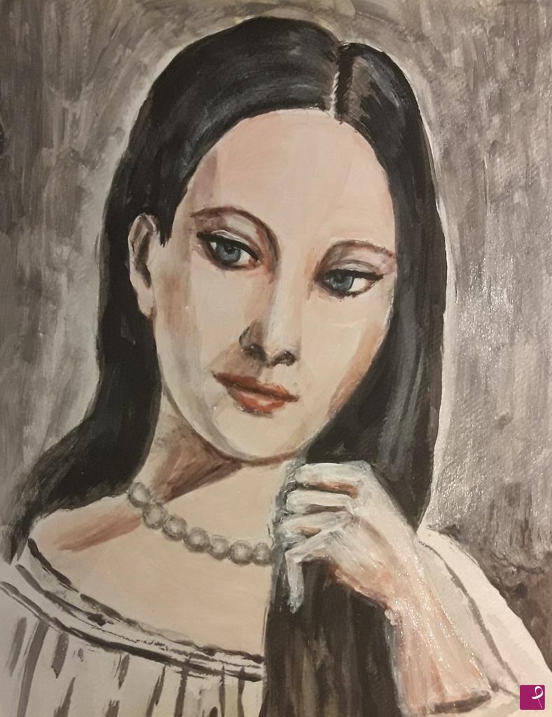 quadri in vendita online - Giovane donna