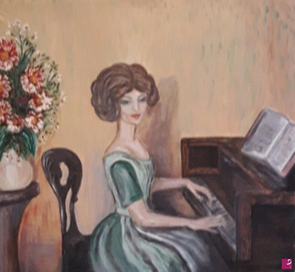 quadri in vendita online - Giovane pianista