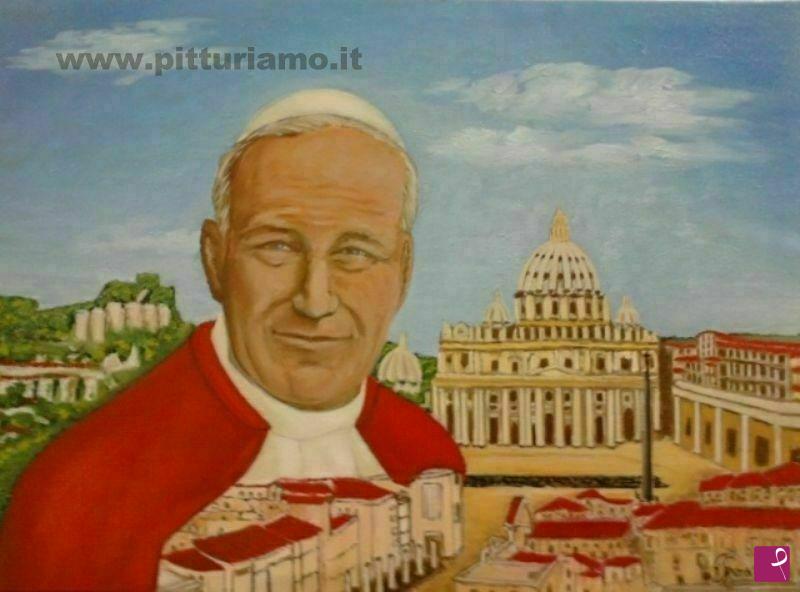 quadri in vendita online - GIOVANNI PAOLO II. Pietra Angolare