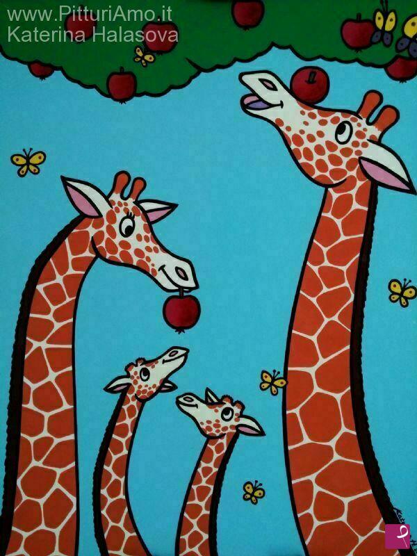 quadri in vendita online - Giraffe
