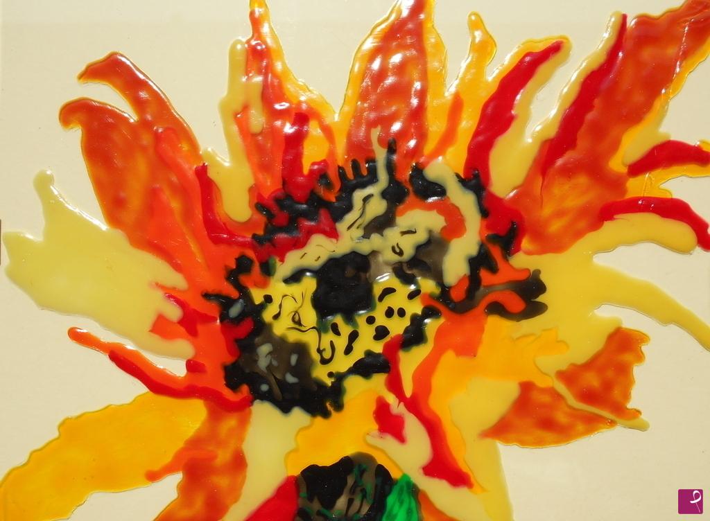 quadri in vendita online - girasole - pitt materica su vetro