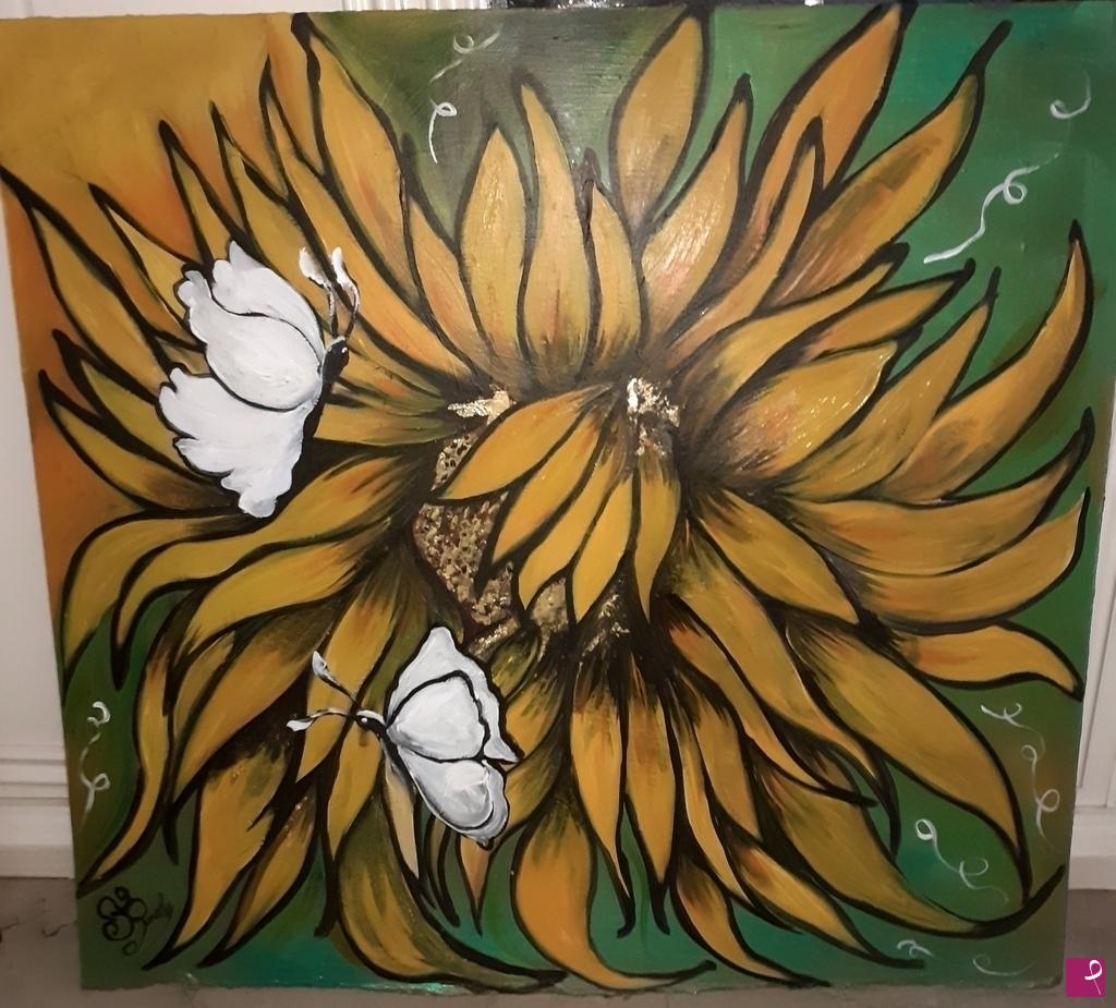 quadri in vendita online - Girasole 