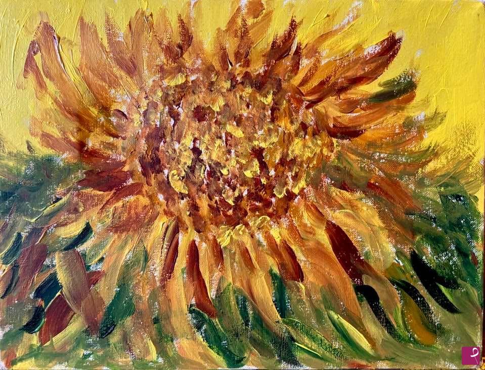 quadri in vendita online - Girasole maturo 
