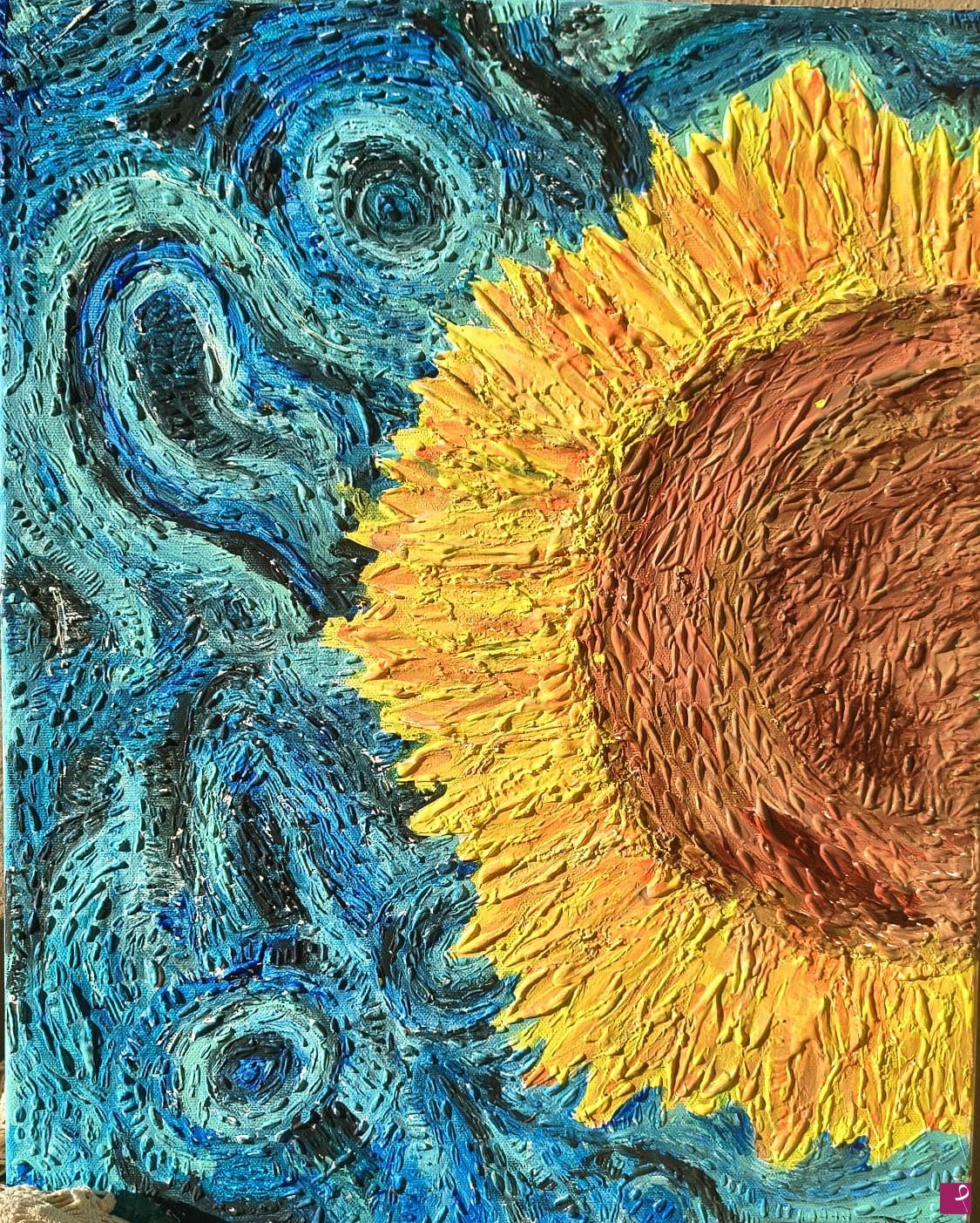 quadri in vendita online - GIRASOLE STELLATO