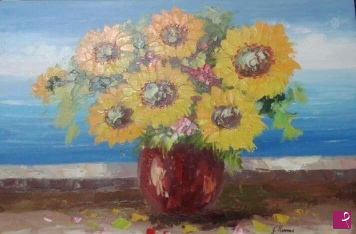 quadri in vendita online - Girasoli