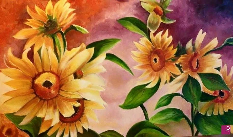 quadri in vendita online - Girasoli