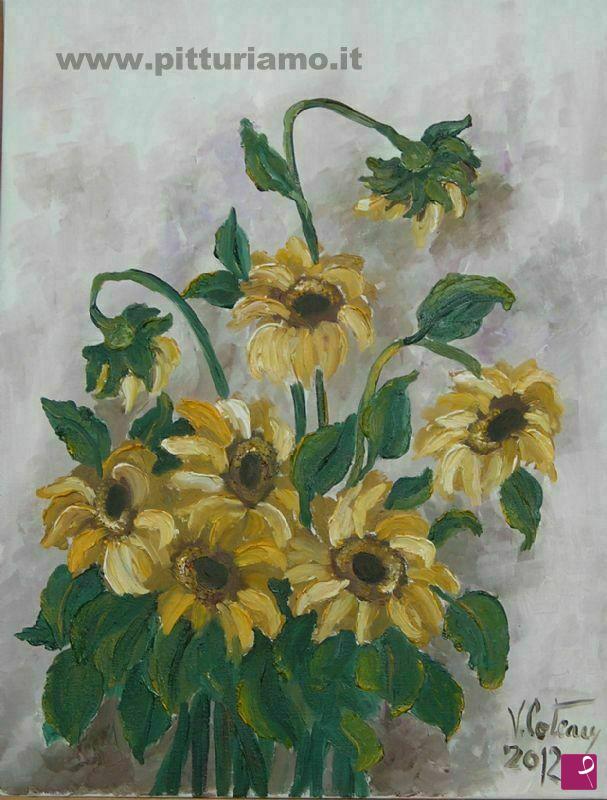 quadri in vendita online - Girasoli