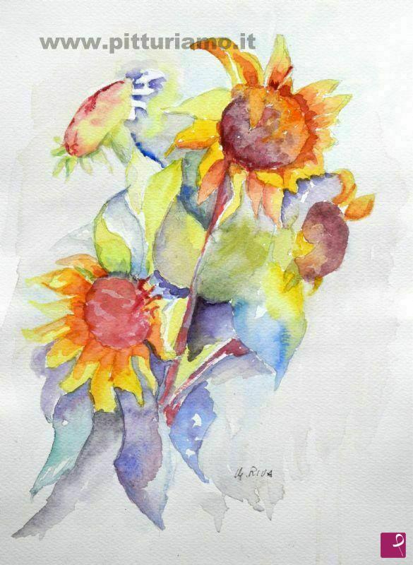 quadri in vendita online - Girasoli