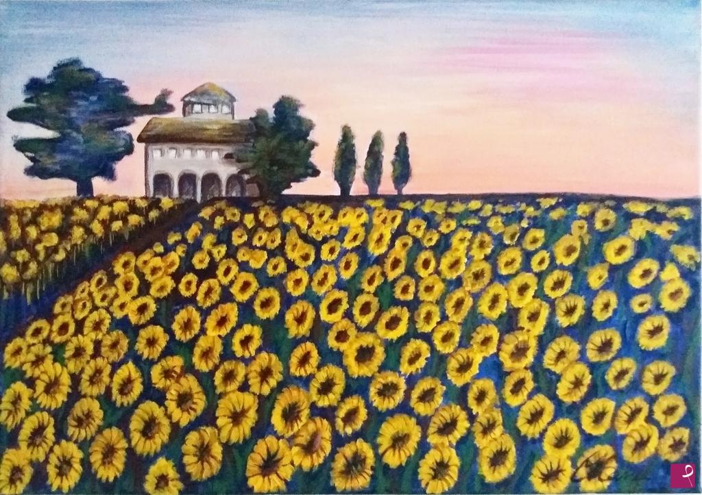 quadri in vendita online - Girasoli