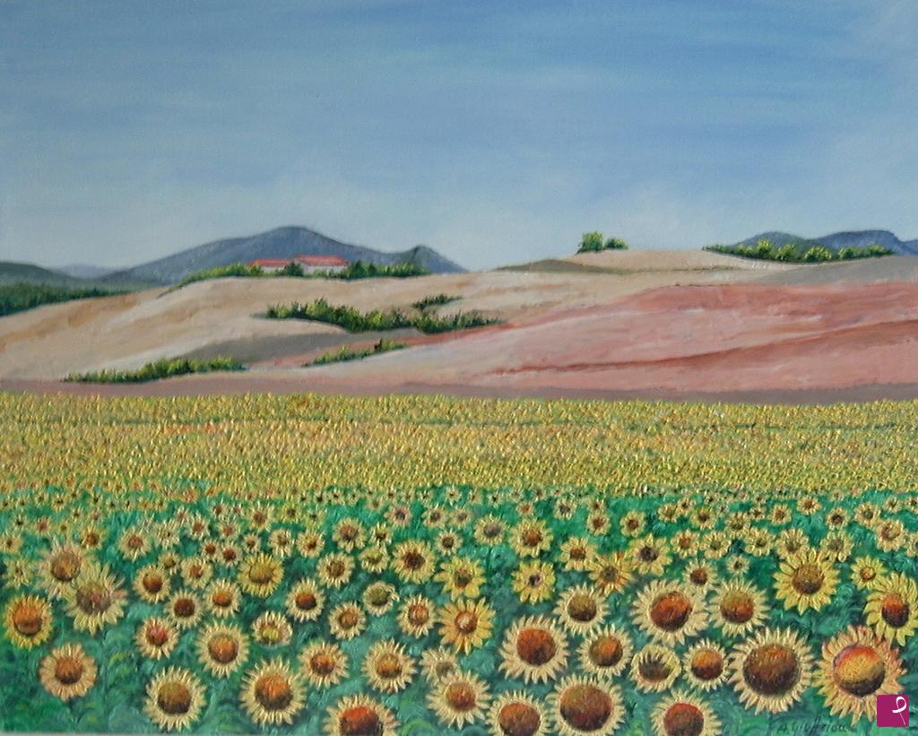 quadri in vendita online - Girasoli