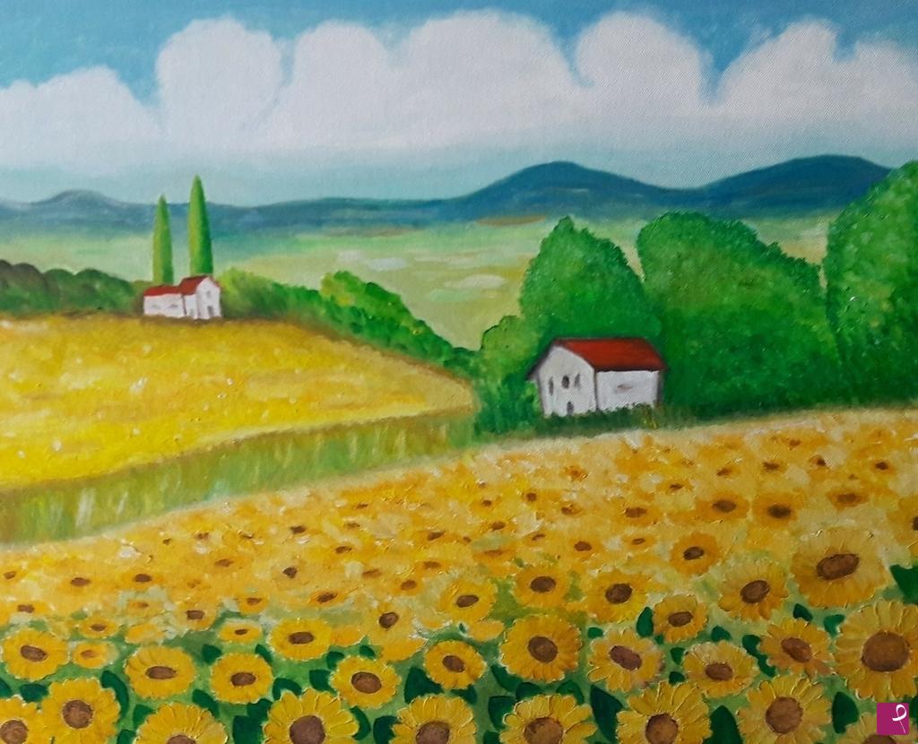quadri in vendita online - girasoli