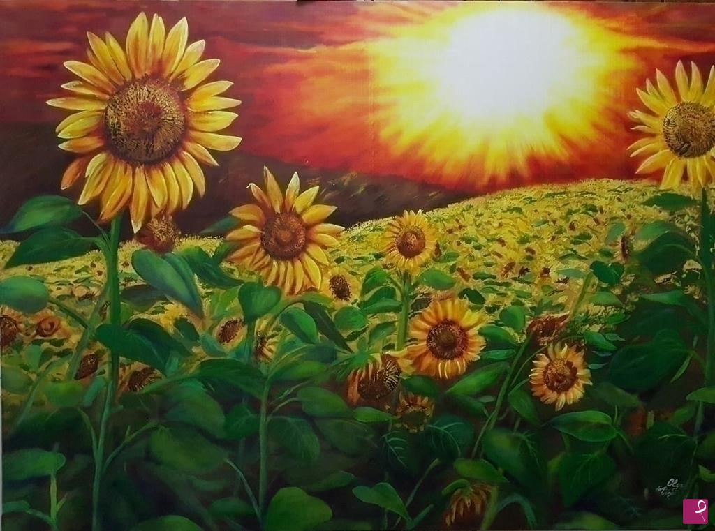 quadri in vendita online - Girasoli
