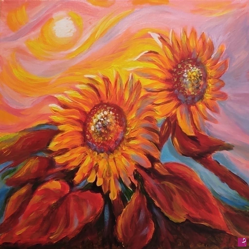 quadri in vendita online - Girasoli