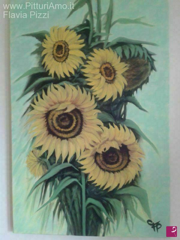 quadri in vendita online - Girasoli