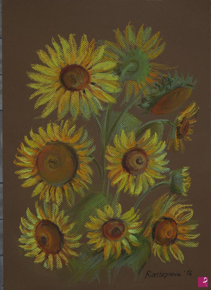 quadri in vendita online - Girasoli