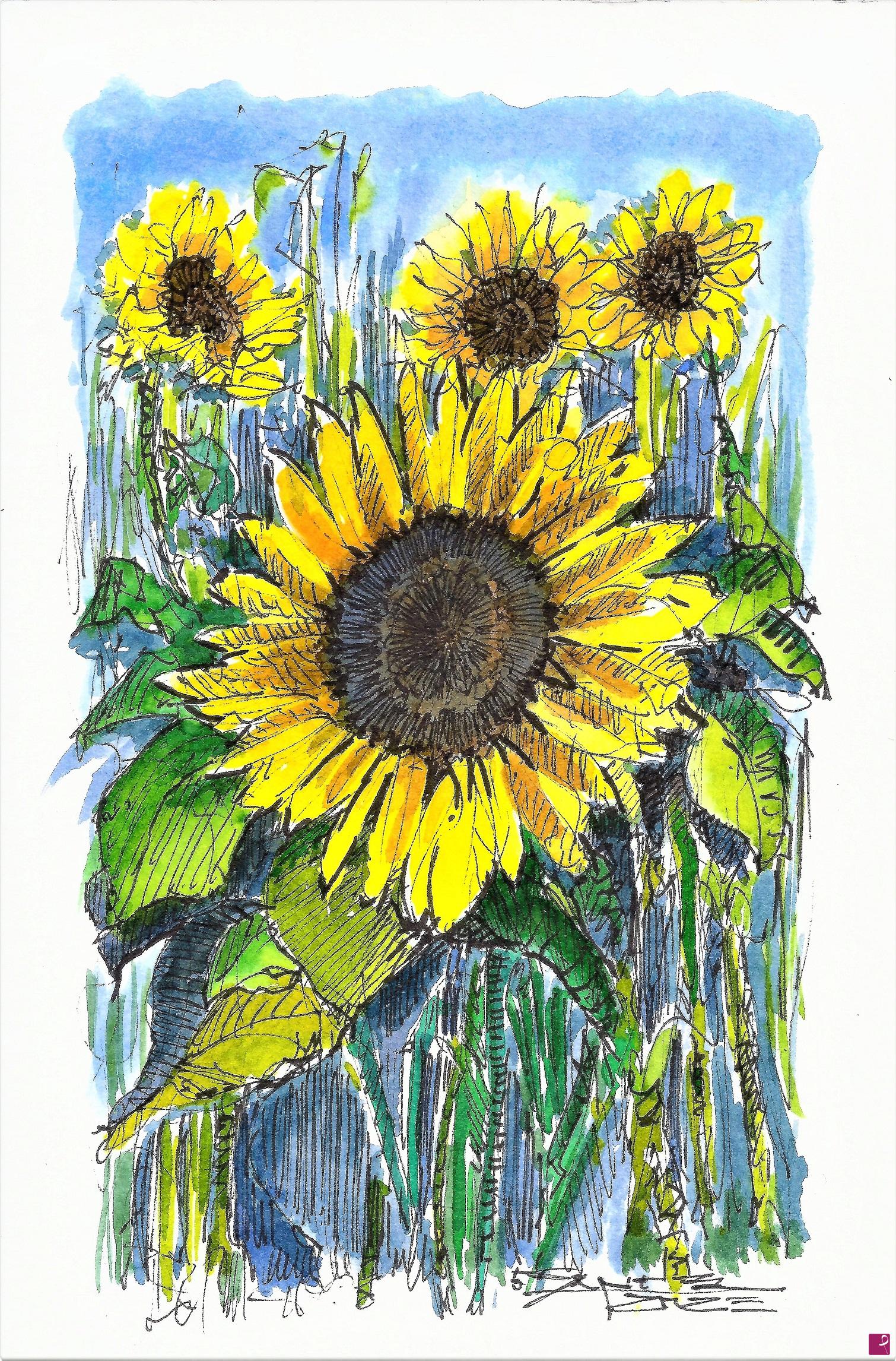 quadri in vendita online - GIRASOLI