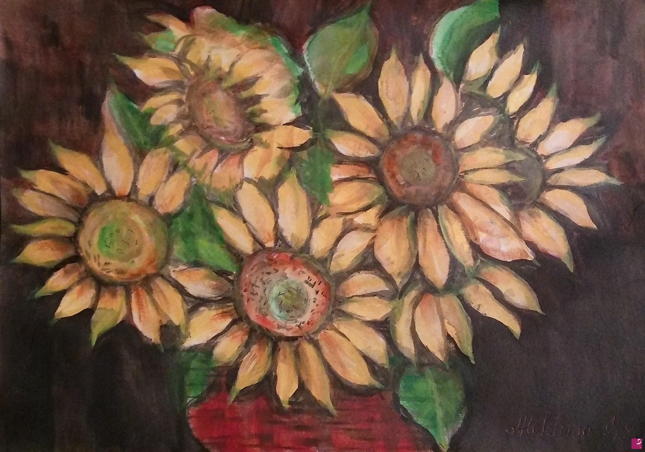 quadri in vendita online - Girasoli