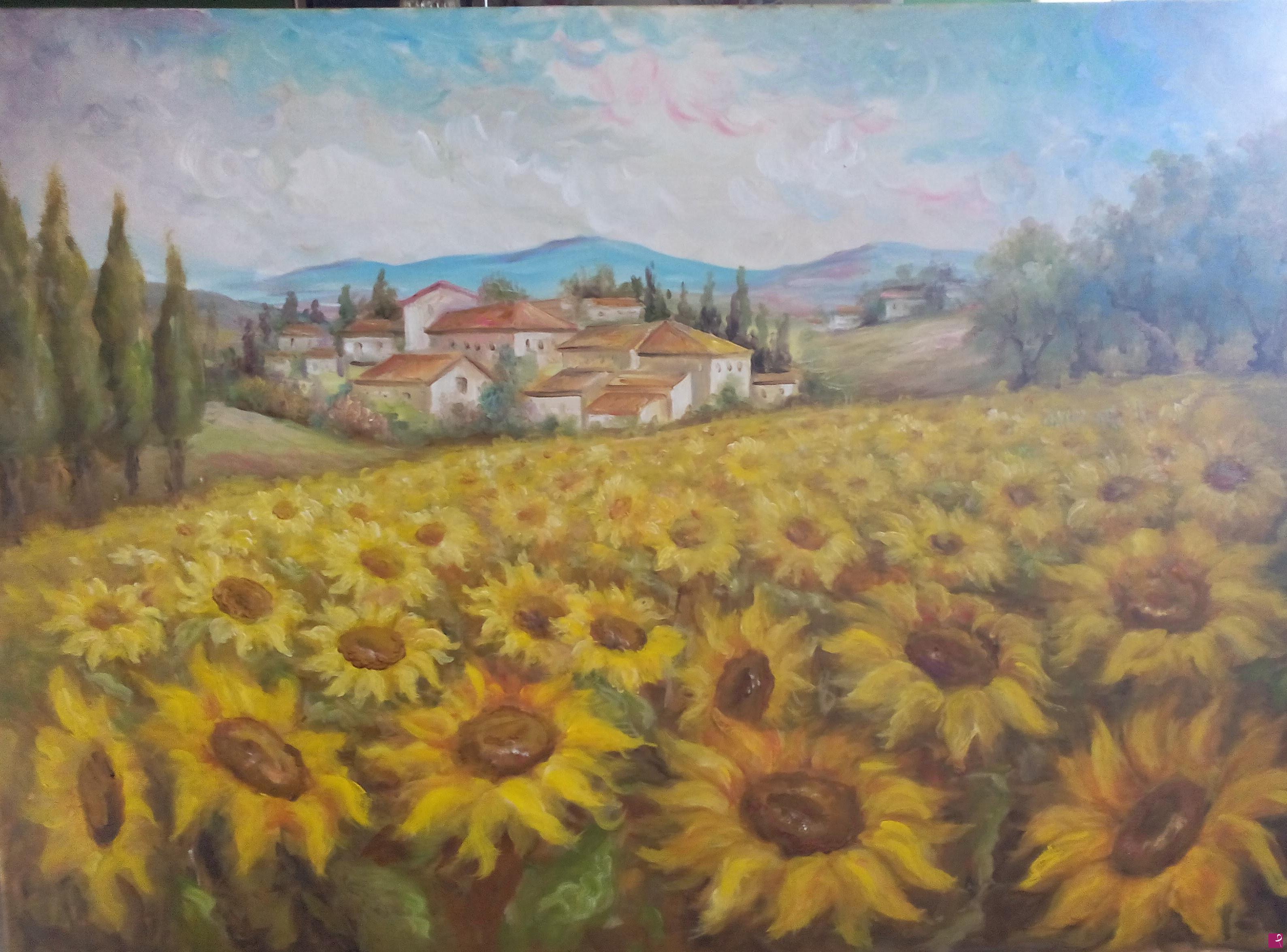 quadri in vendita online - Girasoli