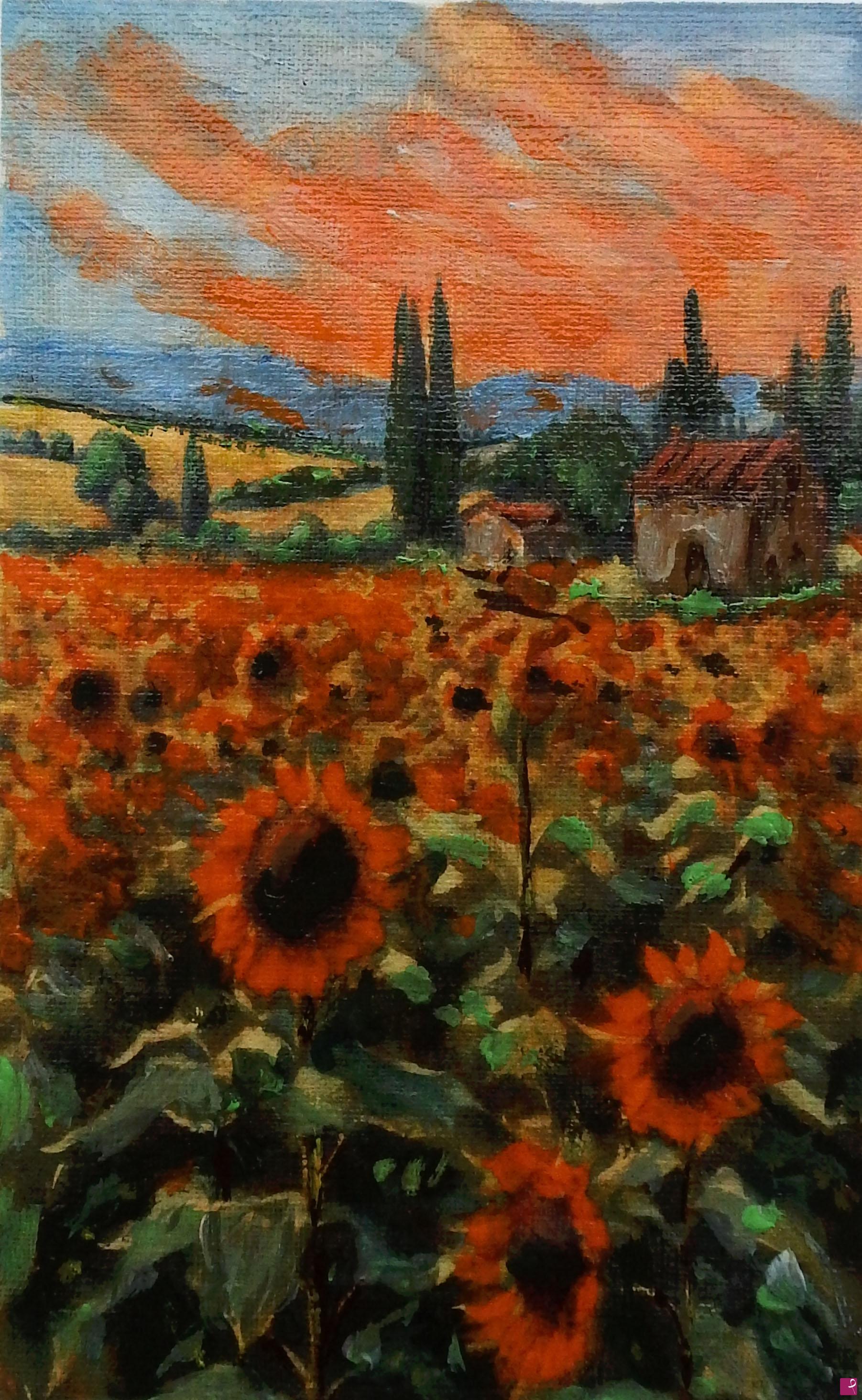 quadri in vendita online - Girasoli
