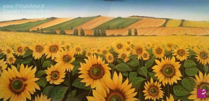quadri in vendita online - Girasoli