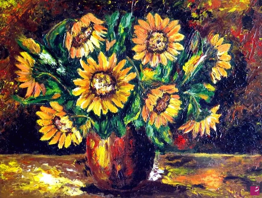quadri in vendita online - Girasoli