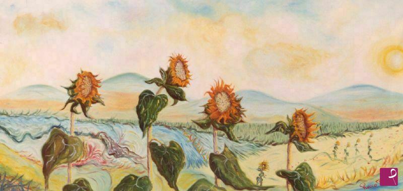 quadri in vendita online - Girasoli