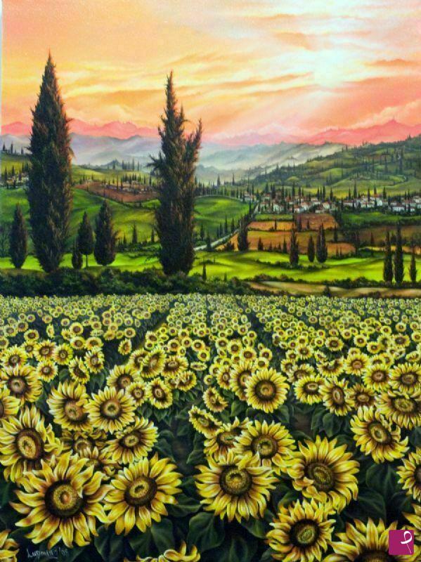 quadri in vendita online - Girasoli