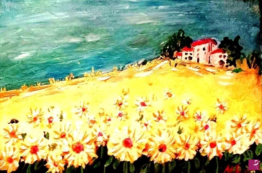 quadri in vendita online - girasoli