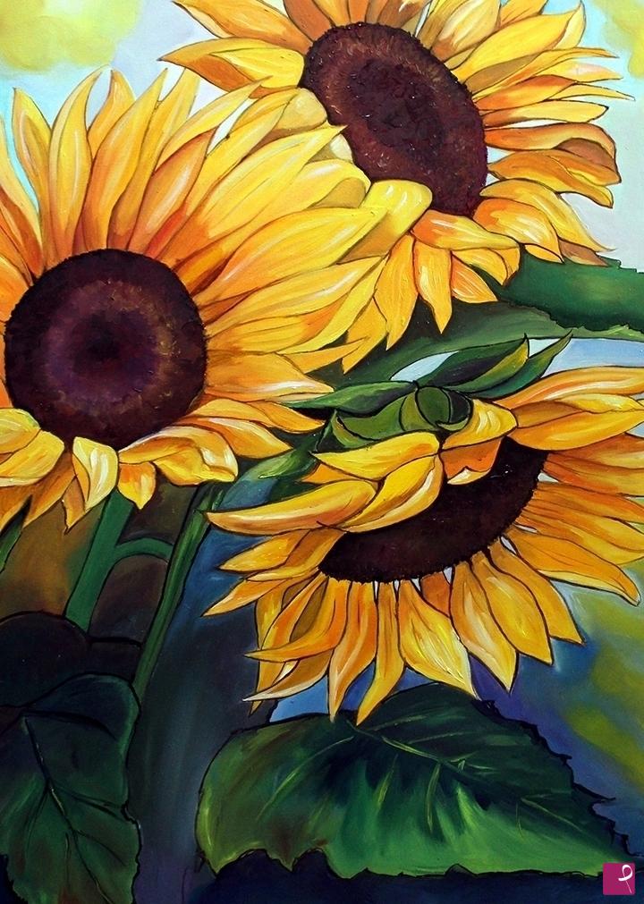 quadri in vendita online - Girasoli