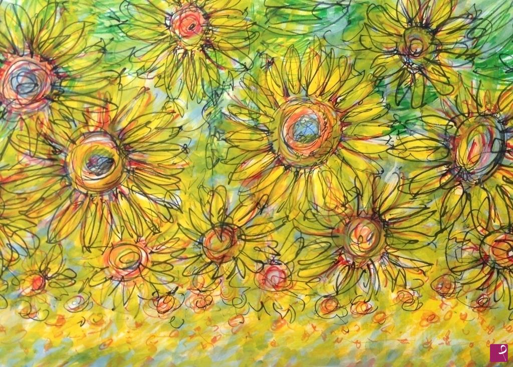 quadri in vendita online - Girasoli