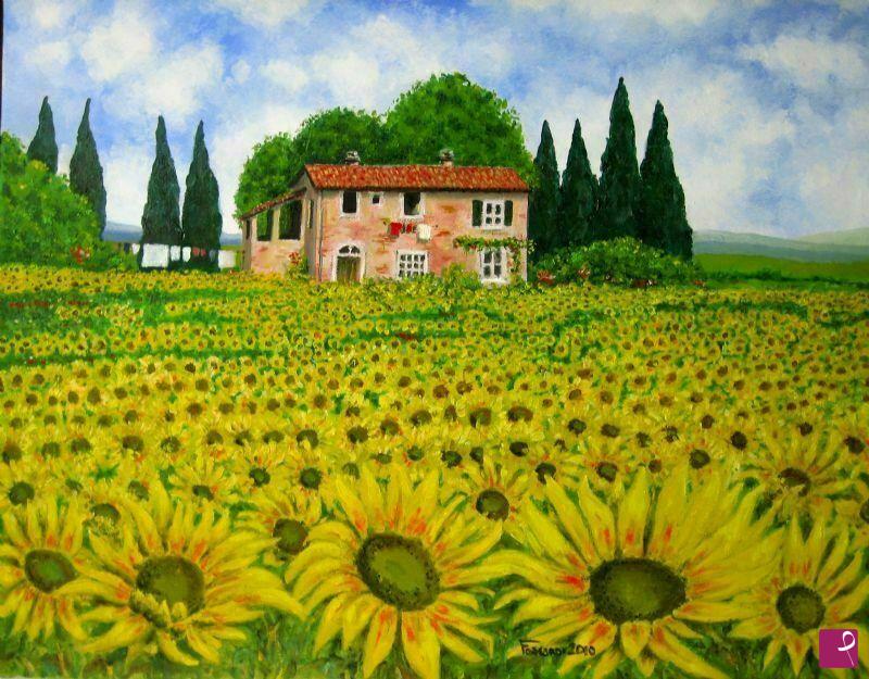 quadri in vendita online - girasoli