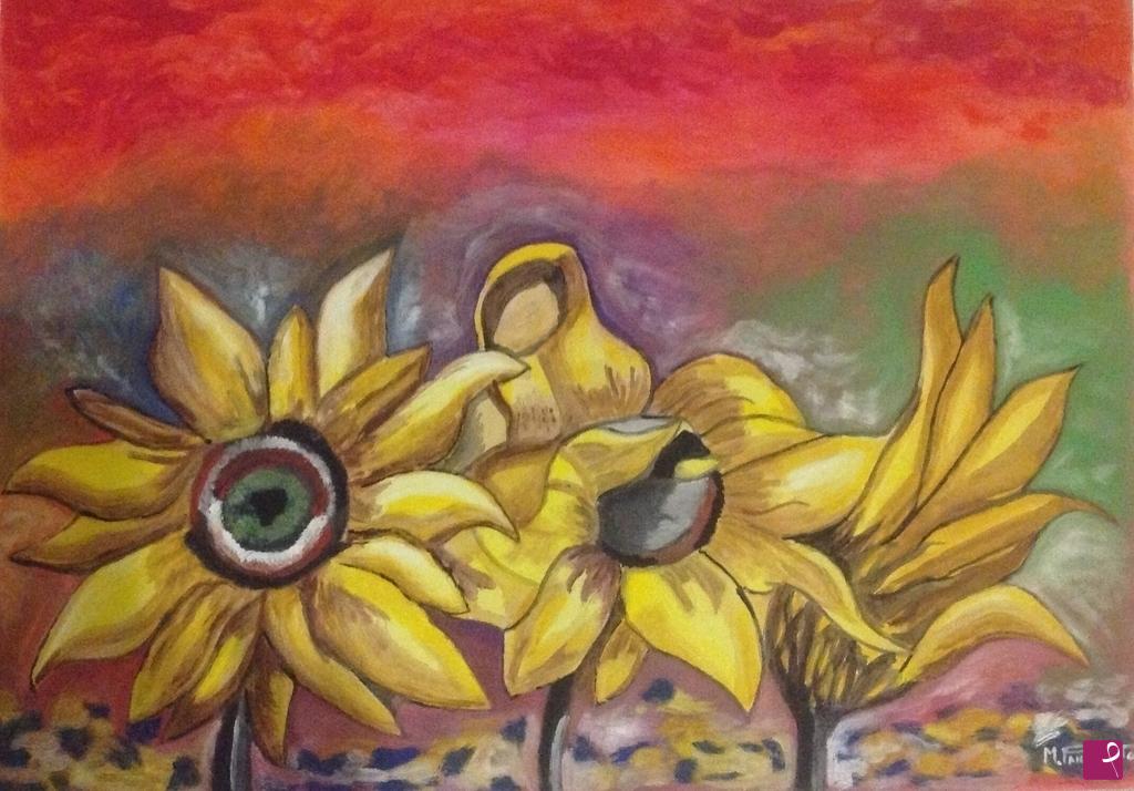 quadri in vendita online - Girasoli