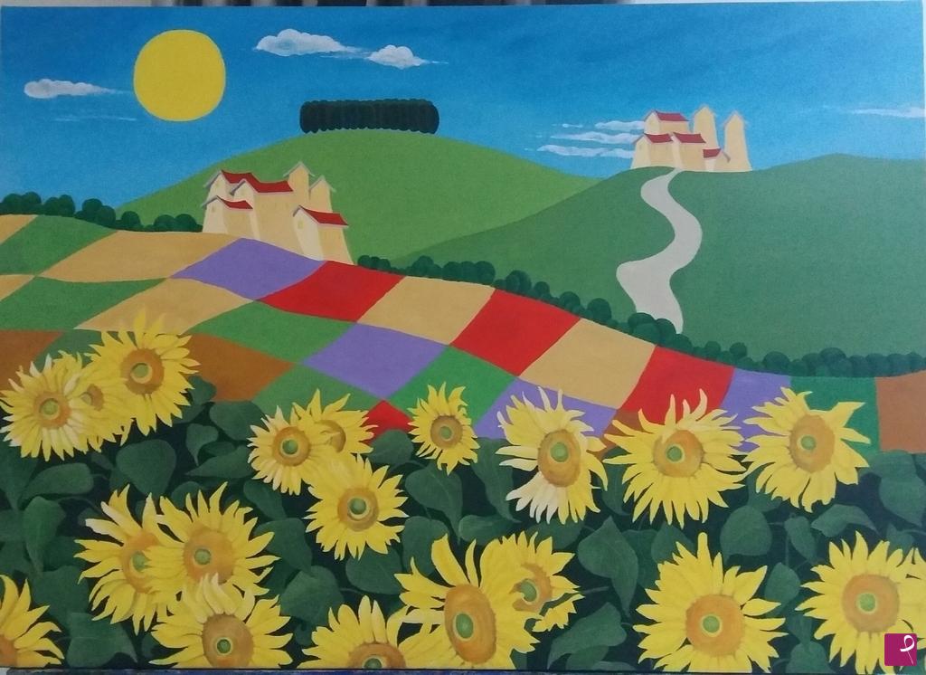 quadri in vendita online - Girasoli