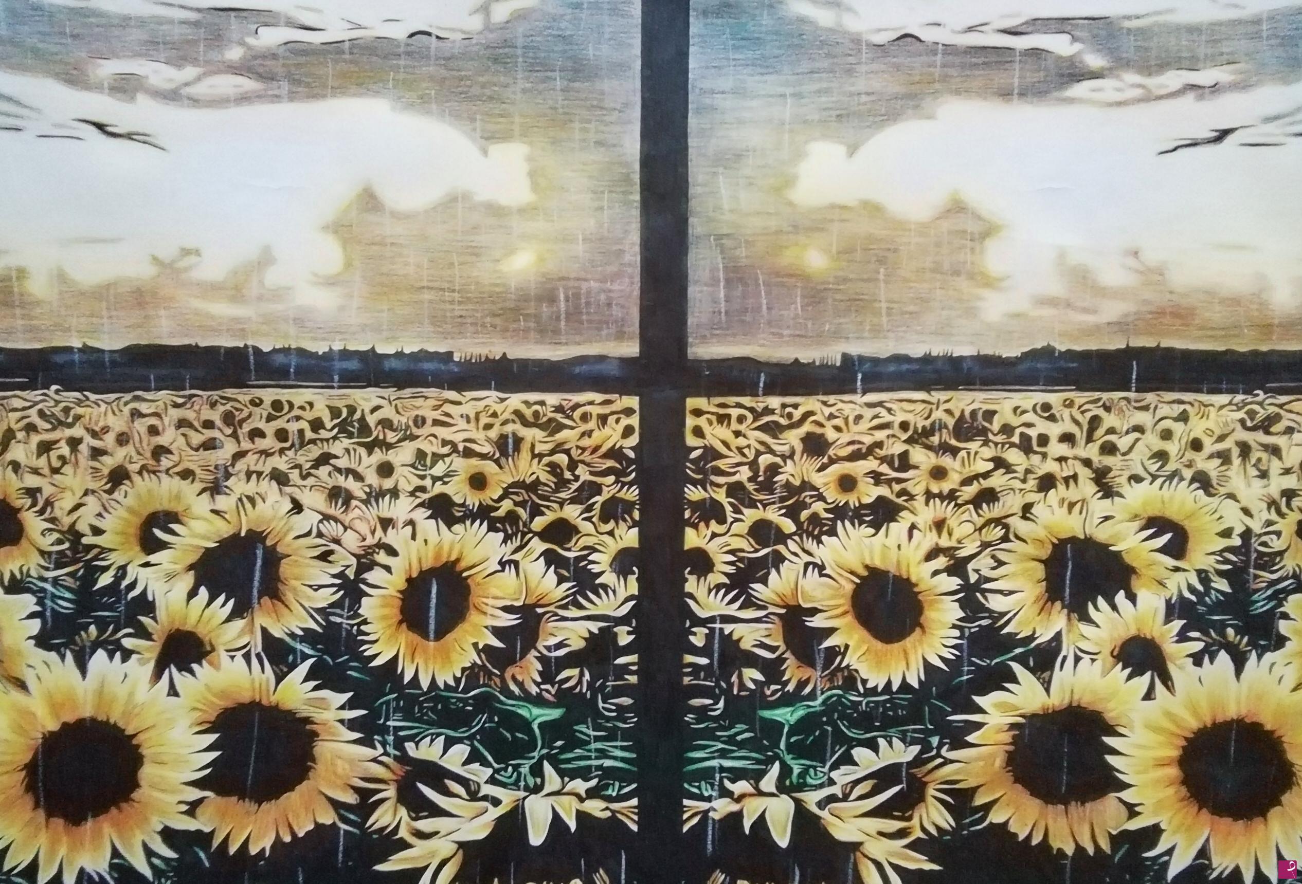 quadri in vendita online - Girasoli a specchio